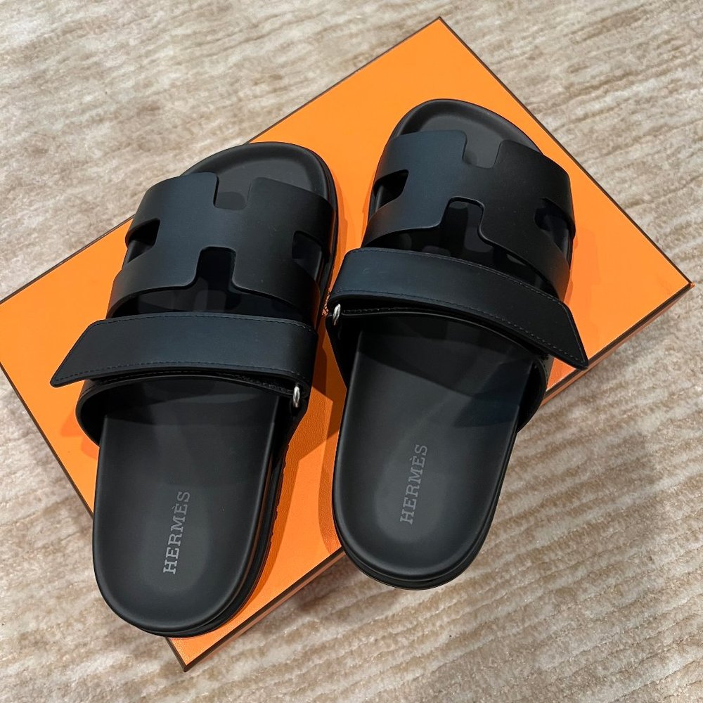 [SOLD] Hermes Chypre Sandal All Black Size 36.5 Brand new